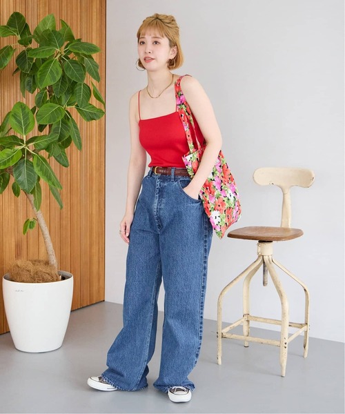 B.C STOCK（ベーセーストック）の「《追加》Gleamy/グリーミー フラワープリントBAG（トートバッグ・レディース・ブルー/レッド/パープル/イエロー・FREE）」の13枚目の写真