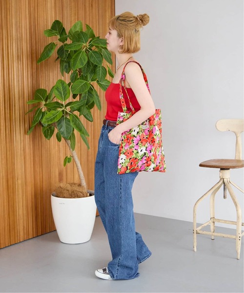 B.C STOCK（ベーセーストック）の「《追加》Gleamy/グリーミー フラワープリントBAG（トートバッグ・レディース・ブルー/レッド/パープル/イエロー・FREE）」の14枚目の写真