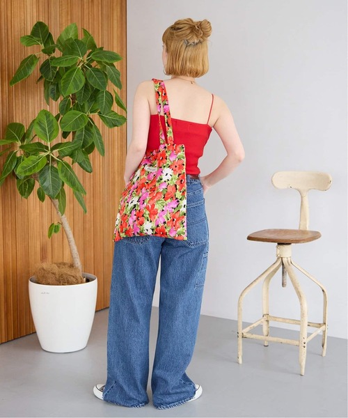 B.C STOCK（ベーセーストック）の「《追加》Gleamy/グリーミー フラワープリントBAG（トートバッグ・レディース・ブルー/レッド/パープル/イエロー・FREE）」の15枚目の写真