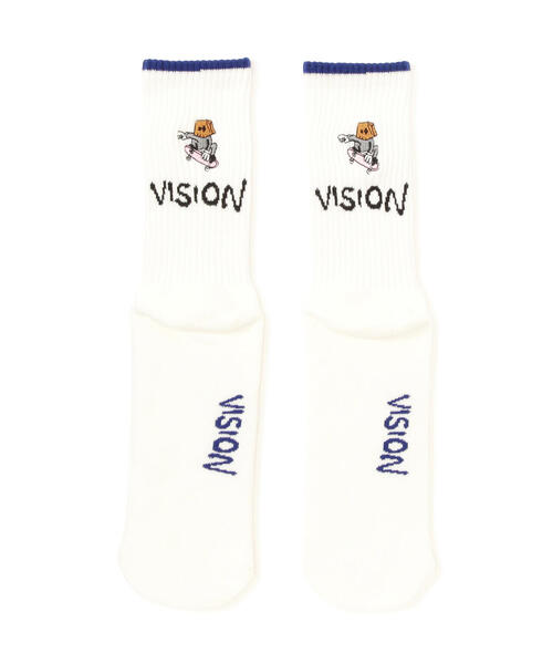 VISION STREET WEAR(ヴィジョンストリートウェア)の「VISION STREET WEAR × GUERNIKA/ヴィジョン ストリート ウェア×ゲルニカ/ANONYMOUSE SOX(ソックス/靴下・メンズ・ホワイト/ブラック・L)」の9枚目の写真