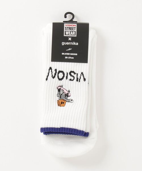 VISION STREET WEAR(ヴィジョンストリートウェア)の「VISION STREET WEAR × GUERNIKA/ヴィジョン ストリート ウェア×ゲルニカ/ANONYMOUSE SOX(ソックス/靴下・メンズ・ホワイト/ブラック・L)」の8枚目の写真