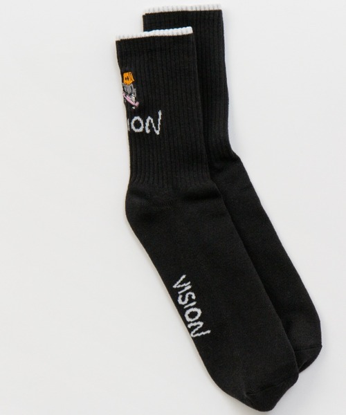 VISION STREET WEAR(ヴィジョンストリートウェア)の「VISION STREET WEAR × GUERNIKA/ヴィジョン ストリート ウェア×ゲルニカ/ANONYMOUSE SOX(ソックス/靴下・メンズ・ホワイト/ブラック・L)」の13枚目の写真