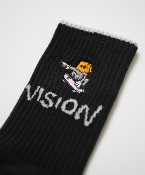 VISION STREET WEAR(ヴィジョンストリートウェア)の「VISION STREET WEAR × GUERNIKA/ヴィジョン ストリート ウェア×ゲルニカ/ANONYMOUSE SOX(ソックス/靴下・メンズ・ホワイト/ブラック・L)」の12枚目の写真
