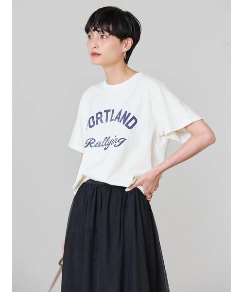 AMERICAN HOLIC（アメリカンホリック）の「PORTLANDロゴカットプルオーバー（Tシャツ/カットソー・レディース・オフホワイト/ブルー/ライトピンク・M/L）」の11枚目の写真