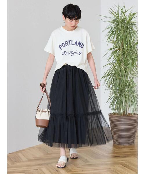AMERICAN HOLIC（アメリカンホリック）の「PORTLANDロゴカットプルオーバー（Tシャツ/カットソー・レディース・オフホワイト/ブルー/ライトピンク・M/L）」の9枚目の写真