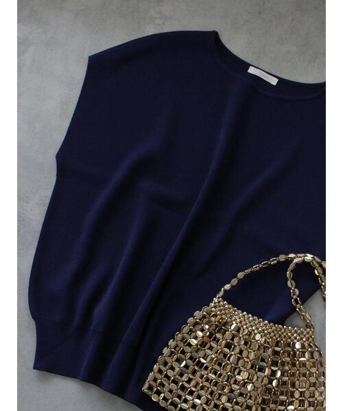 Te chichi（テチチ）の「フレンチスリーブニット（ニット/セーター・レディース・ネイビー/ブラック/オレンジ/グレー・F）」の3枚目の写真