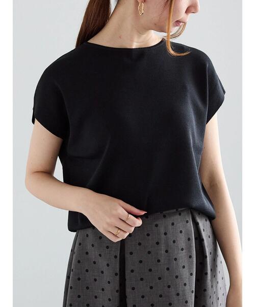 Te chichi（テチチ）の「フレンチスリーブニット（ニット/セーター・レディース・ネイビー/ブラック/オレンジ/グレー・F）」の5枚目の写真