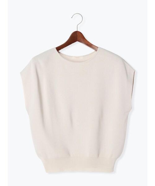 Te chichi（テチチ）の「フレンチスリーブニット（ニット/セーター・レディース・ネイビー/ブラック/オレンジ/グレー・F）」の22枚目の写真