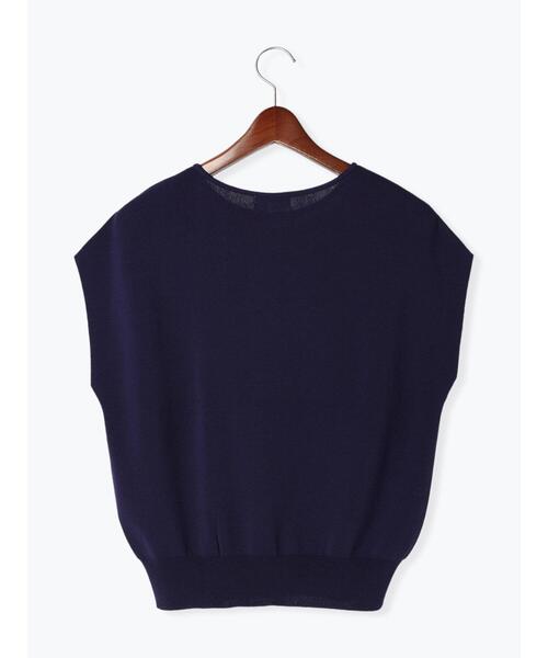 Te chichi（テチチ）の「フレンチスリーブニット（ニット/セーター・レディース・ネイビー/ブラック/オレンジ/グレー・F）」の18枚目の写真