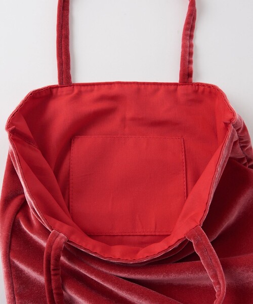 Steven Alan（スティーブンアラン）の「＜Steven Alan＞ベロア トートバッグ ラージ（トートバッグ・レディース・レッド/ブラック/ライトグレー/ネイビー・FREE）」の13枚目の写真
