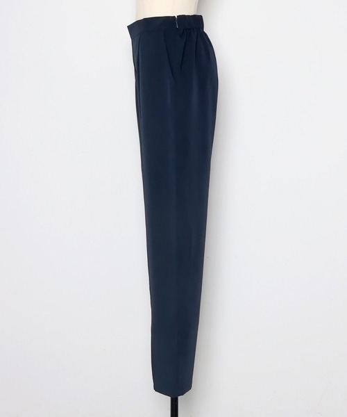 【セール】袖タックペプラムブラウス×フロントスリットパンツセットアップ（パンツドレス）｜Bonjour Sagan（ボンジュールサガン）