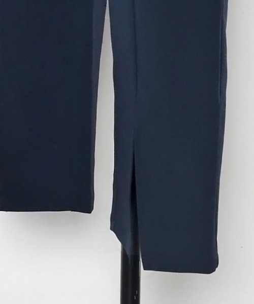 【セール】袖タックペプラムブラウス×フロントスリットパンツセットアップ（パンツドレス）｜Bonjour Sagan（ボンジュールサガン）