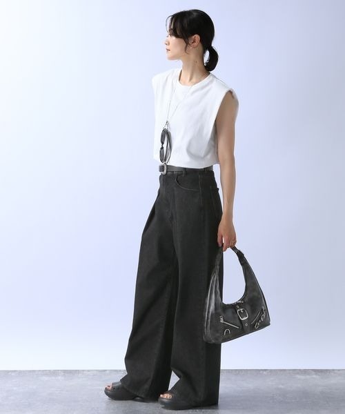 ショルダーパッドカットソー セール】ショルダーパッドカットソー（Tシャツ/カットソー