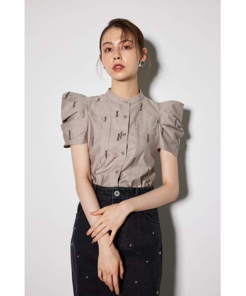 ショルダーデザイン刺繍ポイントブラウス（シャツ/ブラウス）｜rienda（リエンダ）