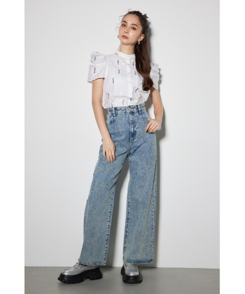 ショルダーデザイン刺繍ポイントブラウス（シャツ/ブラウス）｜rienda（リエンダ）