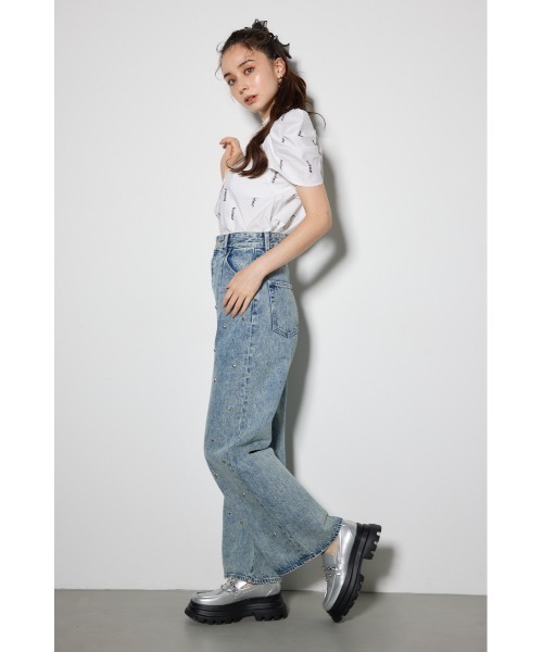 ショルダーデザイン刺繍ポイントブラウス（シャツ/ブラウス）｜rienda（リエンダ）