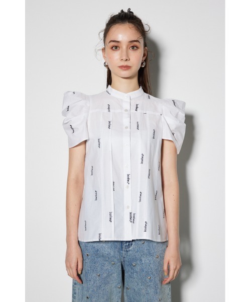 ショルダーデザイン刺繍ポイントブラウス（シャツ/ブラウス）｜rienda（リエンダ）