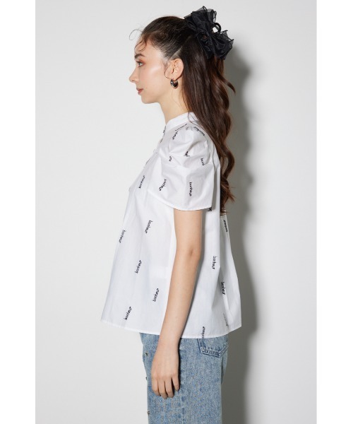 ショルダーデザイン刺繍ポイントブラウス（シャツ/ブラウス）｜rienda（リエンダ）