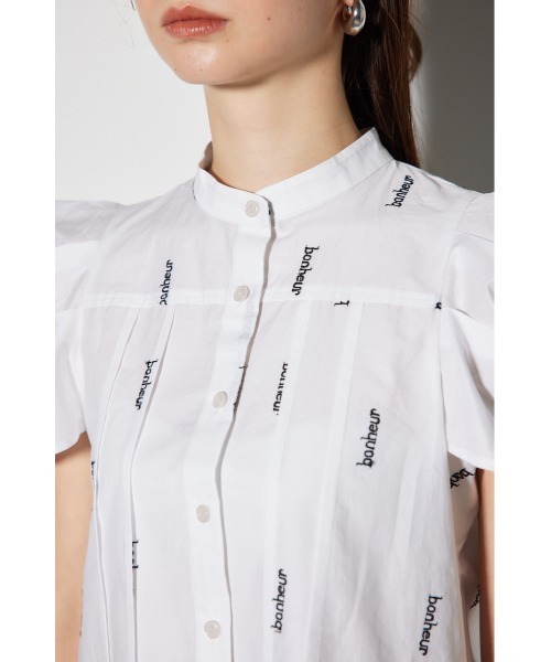 ショルダーデザイン刺繍ポイントブラウス（シャツ/ブラウス）｜rienda（リエンダ）