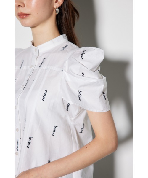 ショルダーデザイン刺繍ポイントブラウス（シャツ/ブラウス）｜rienda（リエンダ）