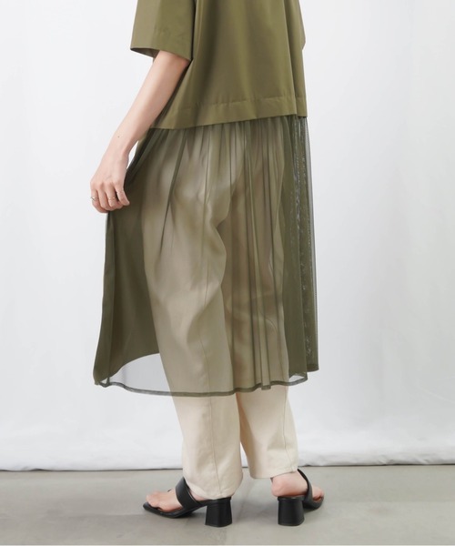 LUCA LADY LUCK LUCA ロングシャツ　ワンピース LADY LUCK LUCA ワンピース LC/LLL リネンバンドカラーシャツ