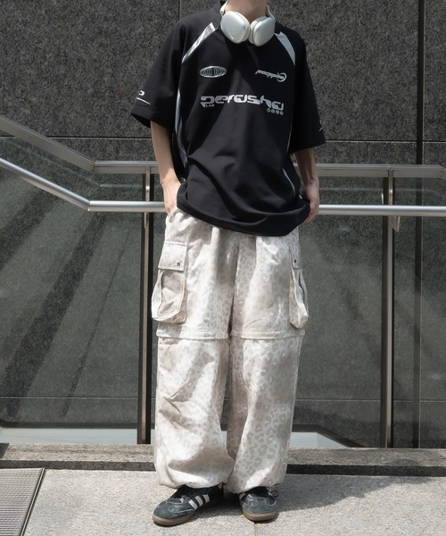 襟付き立体シルバープリントゲームシャツ（Tシャツ/カットソー）｜Perushu（ペルーシュ）