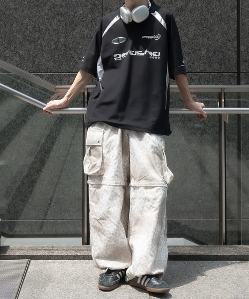 襟付き立体シルバープリントゲームシャツ（Tシャツ/カットソー）｜Perushu（ペルーシュ）