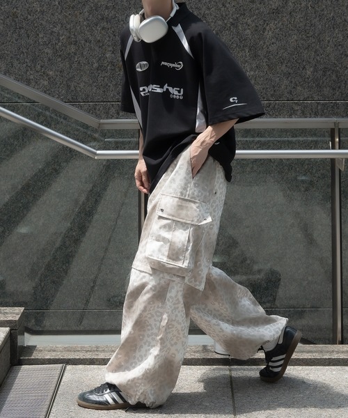 襟付き立体シルバープリントゲームシャツ（Tシャツ/カットソー）｜Perushu（ペルーシュ）