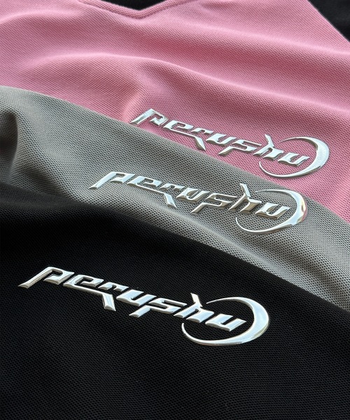 襟付き立体シルバープリントゲームシャツ（Tシャツ/カットソー）｜Perushu（ペルーシュ）