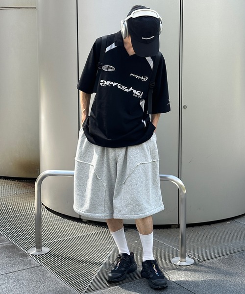 襟付き立体シルバープリントゲームシャツ（Tシャツ/カットソー）｜Perushu（ペルーシュ）