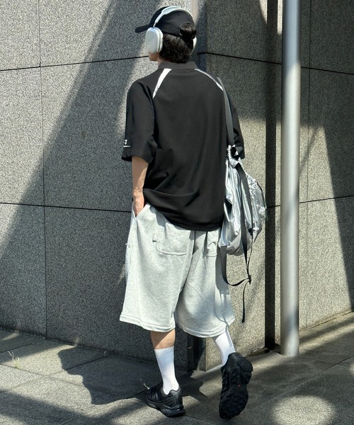 襟付き立体シルバープリントゲームシャツ（Tシャツ/カットソー）｜Perushu（ペルーシュ）