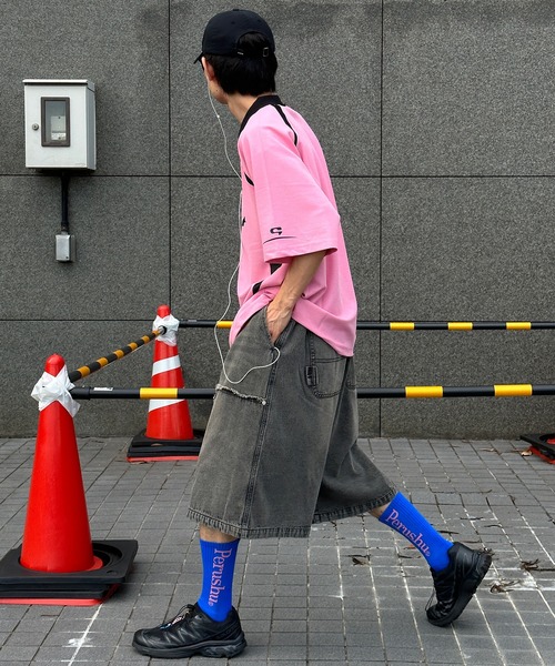 襟付き立体シルバープリントゲームシャツ（Tシャツ/カットソー）｜Perushu（ペルーシュ）