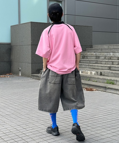 襟付き立体シルバープリントゲームシャツ（Tシャツ/カットソー）｜Perushu（ペルーシュ）