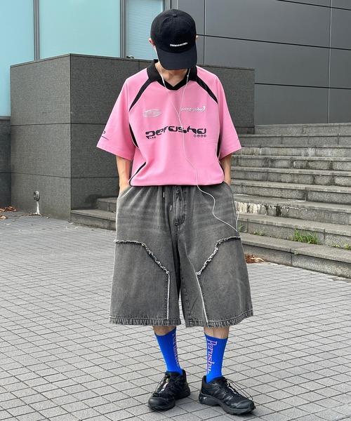 襟付き立体シルバープリントゲームシャツ（Tシャツ/カットソー