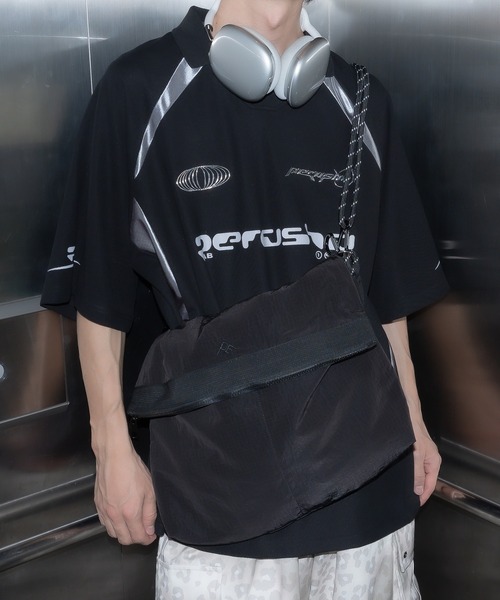 襟付き立体シルバープリントゲームシャツ（Tシャツ/カットソー）｜Perushu（ペルーシュ）