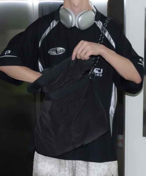 襟付き立体シルバープリントゲームシャツ（Tシャツ/カットソー）｜Perushu（ペルーシュ）