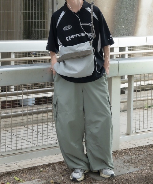 襟付き立体シルバープリントゲームシャツ（Tシャツ/カットソー）｜Perushu（ペルーシュ）