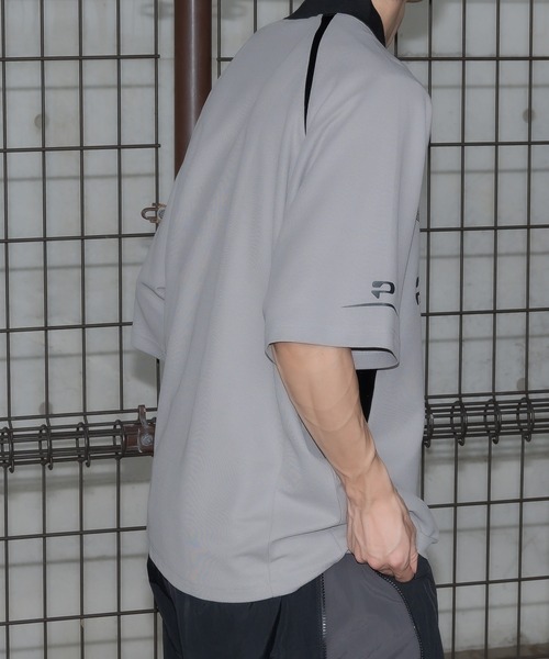 襟付き立体シルバープリントゲームシャツ（Tシャツ/カットソー）｜Perushu（ペルーシュ）