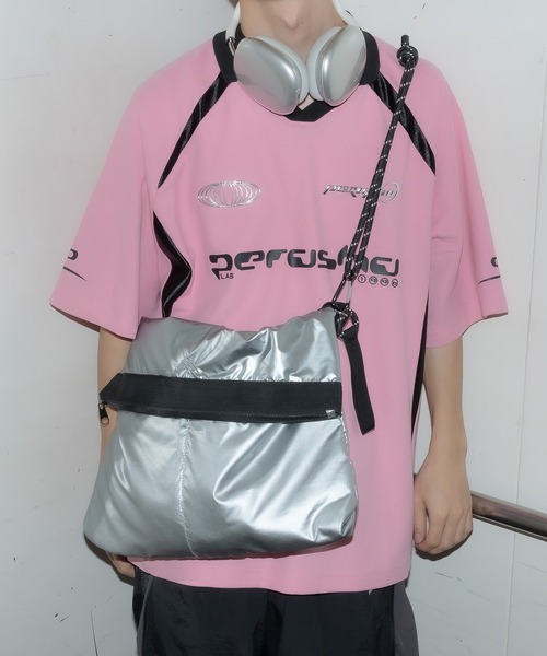 襟付き立体シルバープリントゲームシャツ（Tシャツ/カットソー）｜Perushu（ペルーシュ）