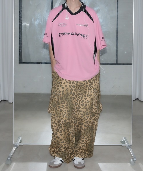 襟付き立体シルバープリントゲームシャツ（Tシャツ/カットソー）｜Perushu（ペルーシュ）