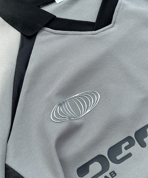 襟付き立体シルバープリントゲームシャツ（Tシャツ/カットソー）｜Perushu（ペルーシュ）