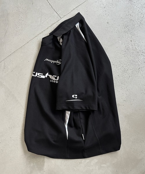 襟付き立体シルバープリントゲームシャツ（Tシャツ/カットソー）｜Perushu（ペルーシュ）