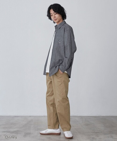 Disney（ディズニー）の「coen限定／Disney（ディズニー）ダンガリーシャツ（シャツ/ブラウス・メンズ・ブラック/ネイビー・XL/M/L）」の6枚目の写真