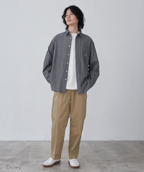 Disney（ディズニー）の「coen限定／Disney（ディズニー）ダンガリーシャツ（シャツ/ブラウス・メンズ・ブラック/ネイビー・XL/M/L）」の8枚目の写真