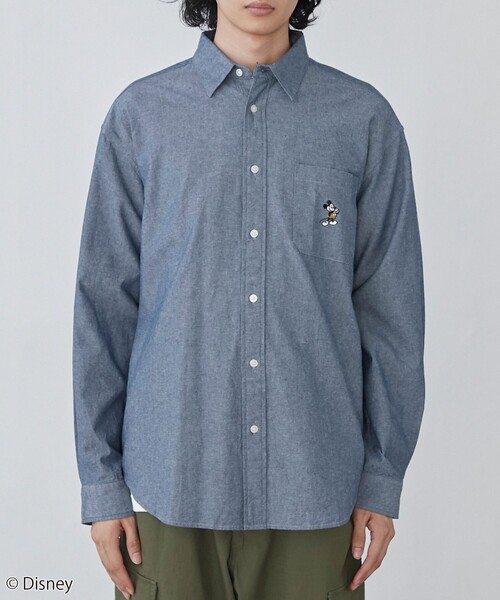 Disney（ディズニー）の「coen限定／Disney（ディズニー）ダンガリーシャツ（シャツ/ブラウス・メンズ・ブラック/ネイビー・XL/M/L）」の17枚目の写真