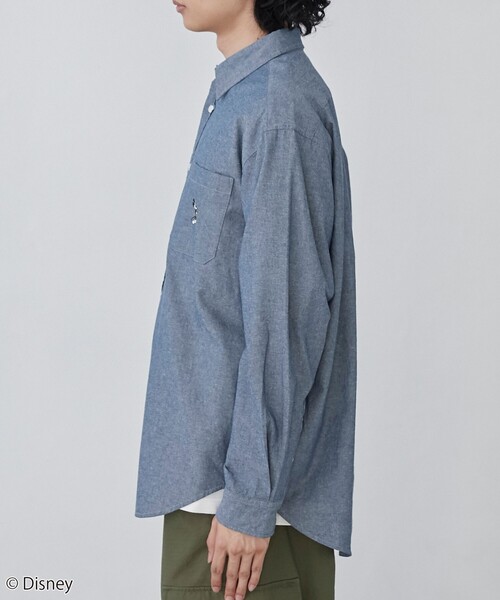 Disney（ディズニー）の「coen限定／Disney（ディズニー）ダンガリーシャツ（シャツ/ブラウス・メンズ・ブラック/ネイビー・XL/M/L）」の18枚目の写真