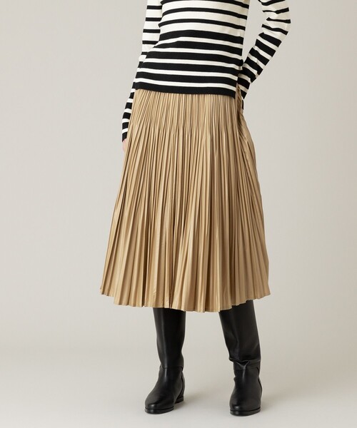 LOULOU WILLOUGHBY】レザーライクプリーツスカート（スカート  