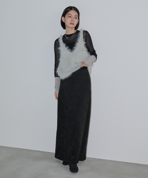 Shelly island（シェリーアイランド）の「袖ラメ配色シアーニット（ニット/セーター・レディース・ブラック/ブラウン/グレー/その他・FREE）」の9枚目の写真