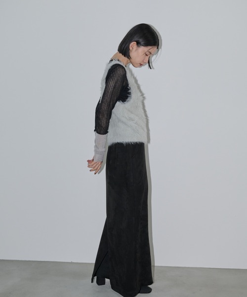 Shelly island（シェリーアイランド）の「袖ラメ配色シアーニット（ニット/セーター・レディース・ブラック/ブラウン/グレー/その他・FREE）」の10枚目の写真