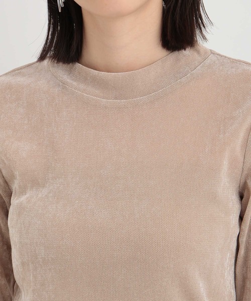 Andemiu（アンデミュウ）の「メッシュカットソー141797（Tシャツ/カットソー・レディース・ブラック/オフホワイト/ベージュ・FREE）」の4枚目の写真